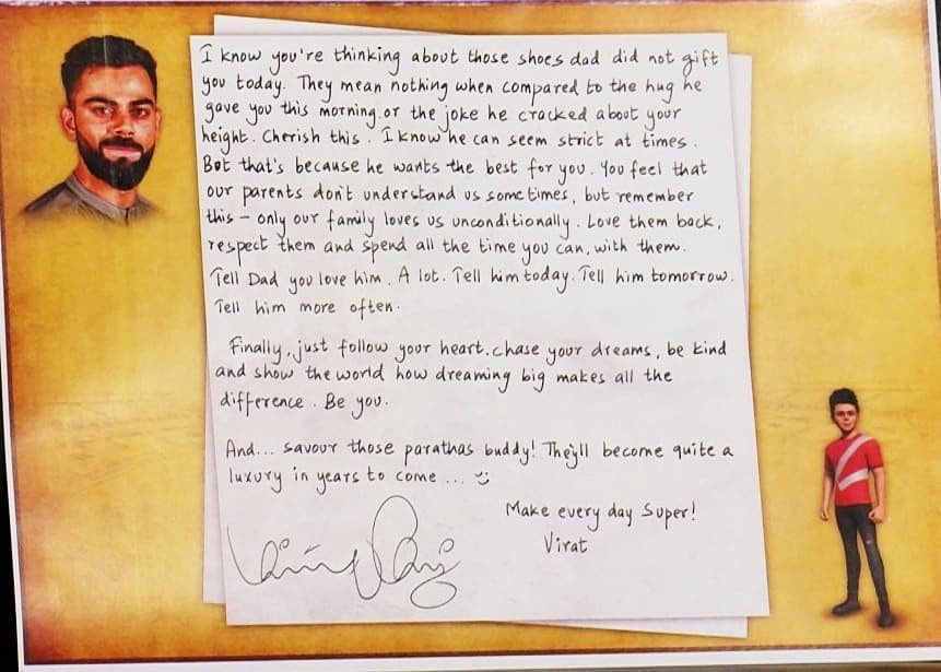 Virat Kohli Hand writing letter when he was 15 Second page