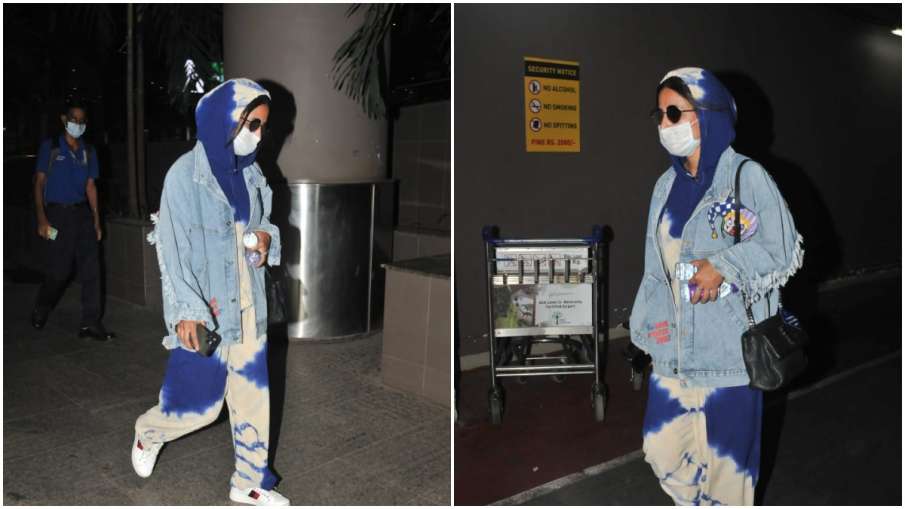 पिता के निधन की खबर सुनते ही कश्मीर से मुंबई पहुंची हिना खान, एयरपोर्ट पर आईं नजर